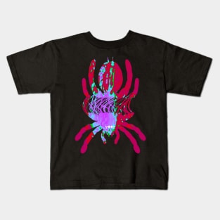 Tarantula Silhouette V43 (Tie Dye) Kids T-Shirt